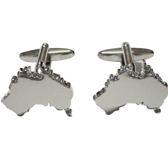 Australia Map Shape Cufflinks - Picture 1 of 2